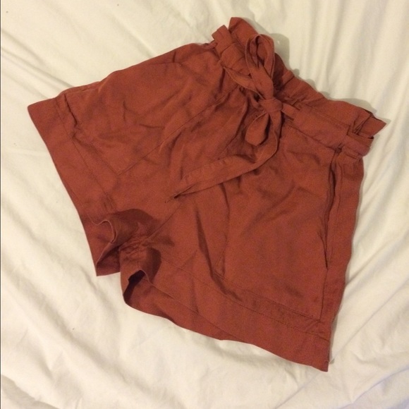 Rust High Waisted Shorts