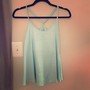 Light blue racer back tank top