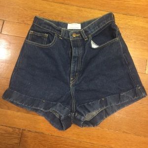 American apparel denim jean shorts high waisted