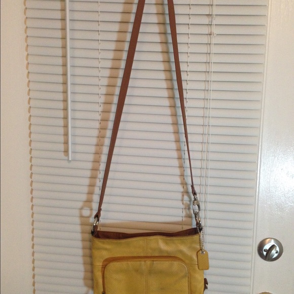 Yellow leather purse