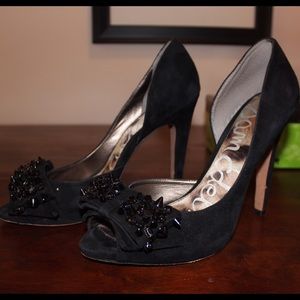 Sam Edelman Lorna Black Suede D'orsey Pump