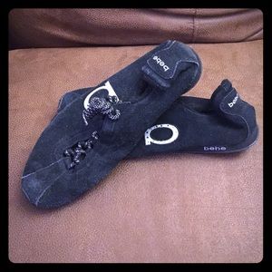 Bebe Black Rhinestone Sneakers Sz 8