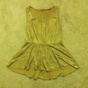 Textured Beige Peplum