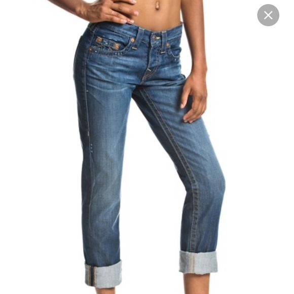 True Religion "Drew" Boyfriend Jeans