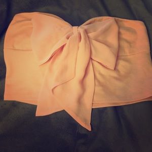 XL Charlotte Russe bow tie crop top