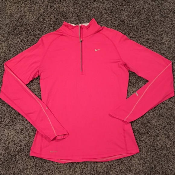 Nike pink 1/4 zip pullover