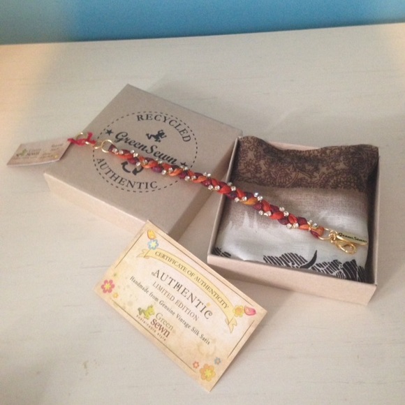 ❌sold❌ een sewn sari bracelet - Picture 3 of 4