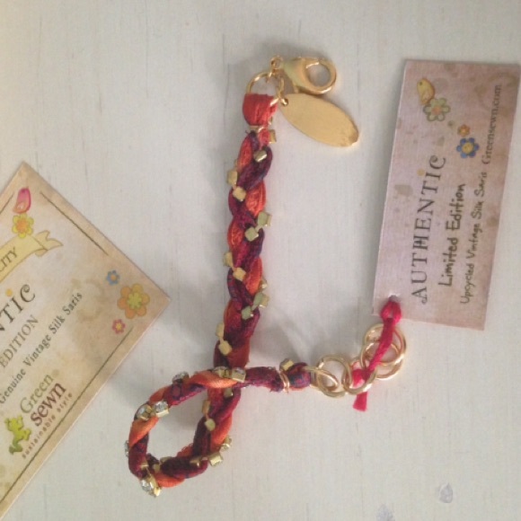 ❌sold❌ een sewn sari bracelet - Picture 4 of 4