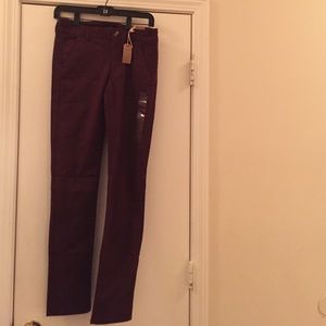 Burgundy American Eagle Skinny Pants
