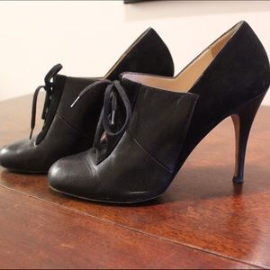 LK Bennett Leather and Suede lace-up booties