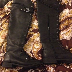 Knee high flat boots