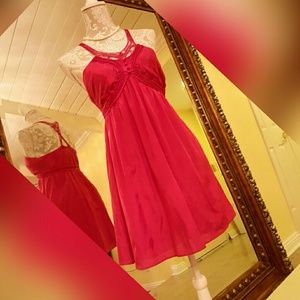 Marianas gourgouse hot pink silk dress