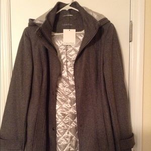 Grey Calvin Klein coat