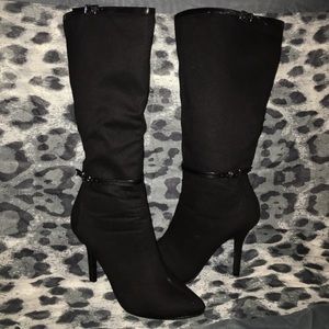 Black knee high boots
