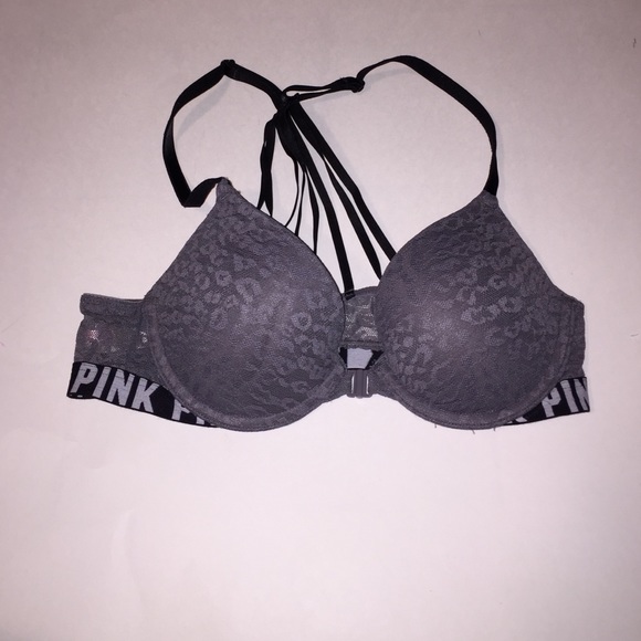 Pink strap in front bra