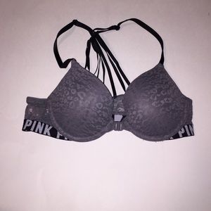 Pink strap in front bra