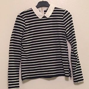 Collared striped top