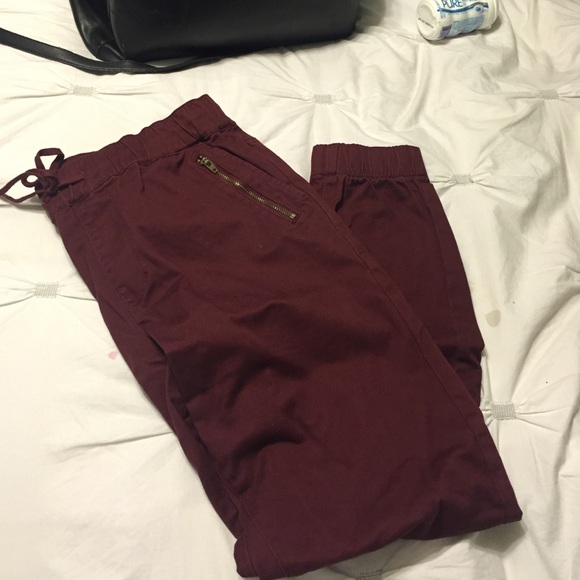 Burgandy Joggers ... Size Medium