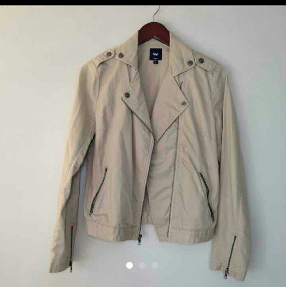 Gap khaki cotton moto motorcycle jacket