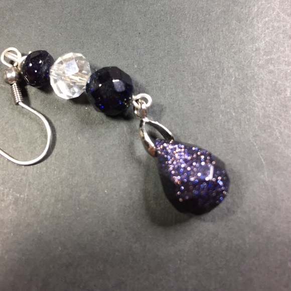 CH37 Blue Sandstone & Austrian crystals set - Picture 4 of 4