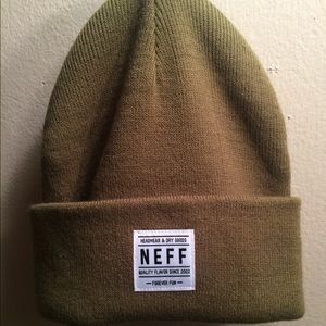 Neff olive green beanie