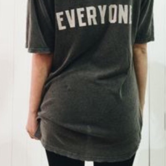 SOLD Grey speckled I Hate Everyone long tee - Picture 2 of 3