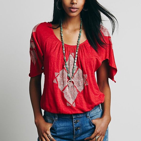 ⚡️SALE⚡️Free People  Embroidered Top - Picture 3 of 3