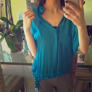 Blue Sheer blouse ELIE TAHARI