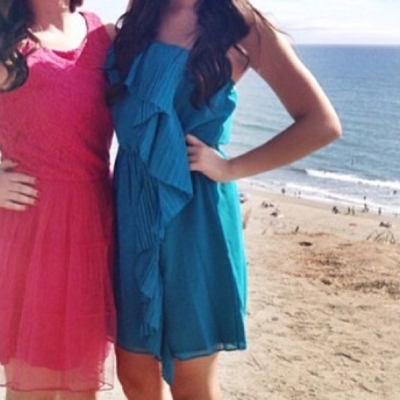 Blue ruffle dress