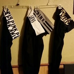 4 pair of Victorias Secret PINK yoga leggings