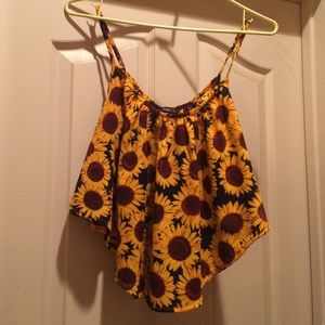 Sun flower crop top