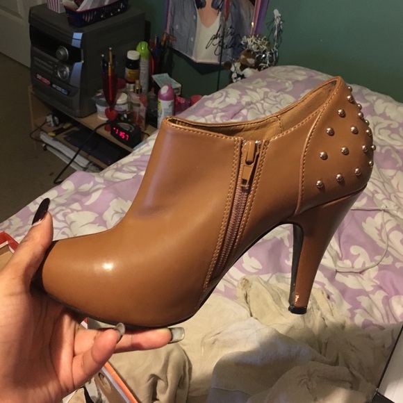 Carmel Colored High Heel Boots