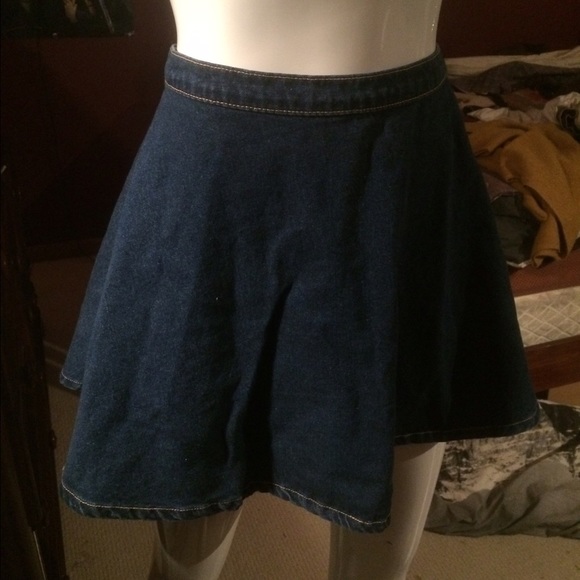 American Apparel high waisted denim skirt