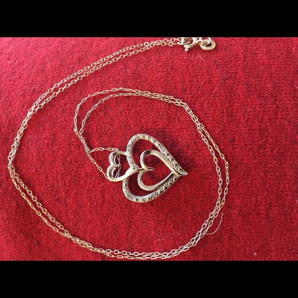 Diamond sterling silver necklace