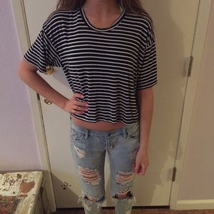 ❌SOLD❌♡ Striped Brandy Tee ♡
