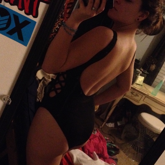 Sexy skull one piece bathing suit