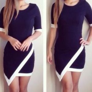 Black / White Outlined Dress