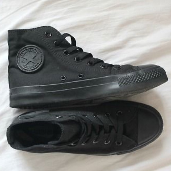 ♡ Brand New All Black High Tops ♡