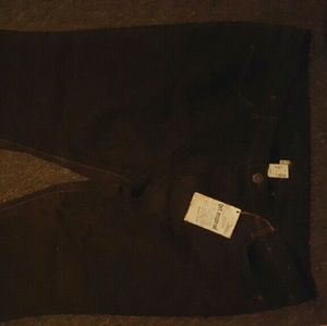 Dark blue jeans with white trim