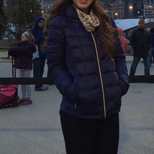 Michael kors navy blue puff jacket