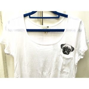 LA Hearts Pug Pocket Tee