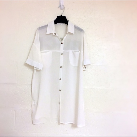 Long white shirt