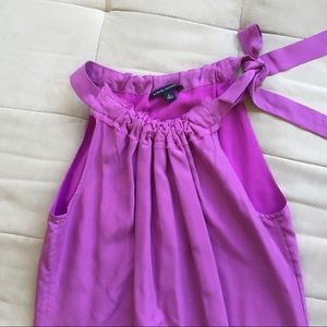 Fuschia sleeveless dress w/ bow tie shoulder strap