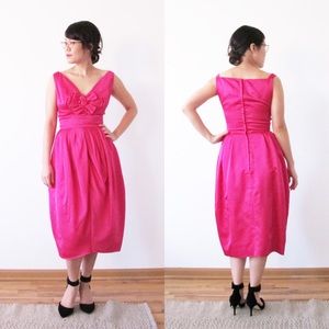 Vintage satin tulip cocktail dress