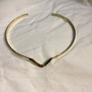 Brass choker with gold finish from Kitson