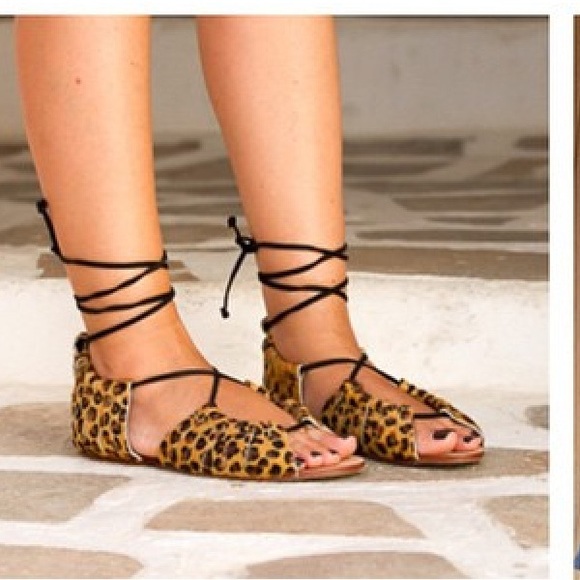Leopard print sandals