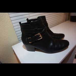 Black coach booties