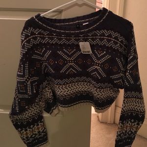 Aztec Crop Sweater