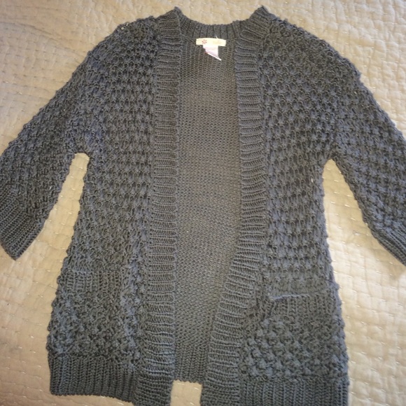 Tulle Sweaters - Grey open knit sweater-SALE! ⭐️