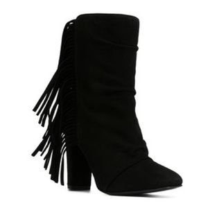 Giuseppe Zanotti Fringe Suede Boot, Black - NIB